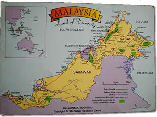 Postcard... map of Borneo