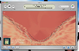 �X�N���[���V���b�g: iTunes4 �̃r�W���A�����ʂƃW���P�b�g�ʐ^�i�����j